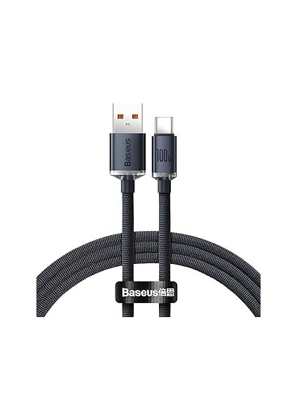 Crystal Shine 100W Type-C Kablo 1.2m -Siyah