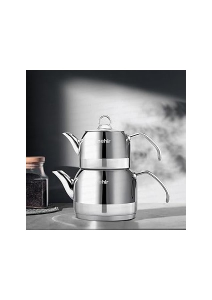 Nehir Lotus Midi Paslanmaz Çelik Çaydanlık Takımı