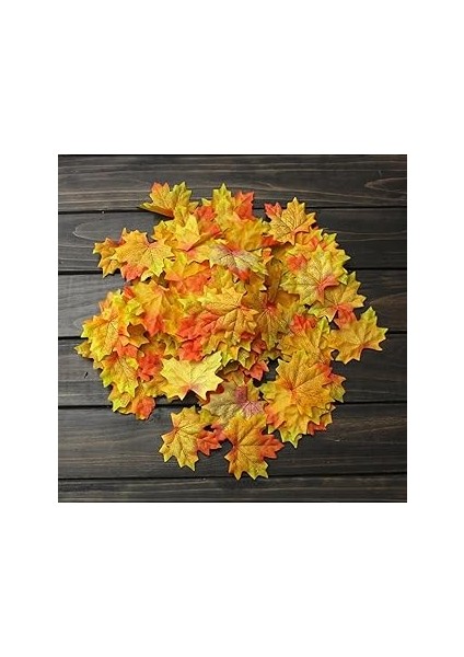 Yapay Sonbahar Yaprakları, 7.5x8 cm 100 Adet