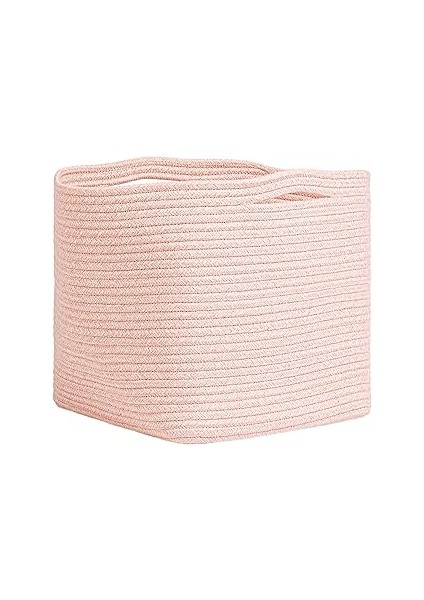 Ocean Textile Pembe Kırçıllı Pamuklu Sepet 30 x 30 x 30 cm