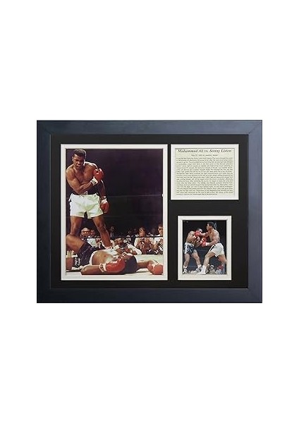 Efsaneler Kalıp Hiç Muhammad Ali V.b. Liston Çerçeveli Fotoğraf Collage, 11 x 35,6 cm