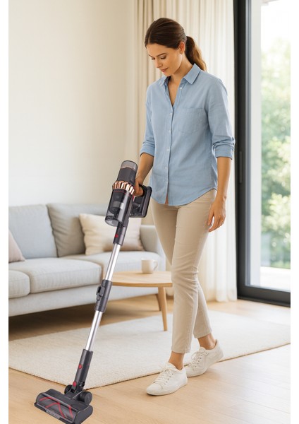 Vion Plus V11 33Kpa H12 Hepa Mop Başlık Led Işıklı Turbo Başlık Dikey Süpürge modelleri