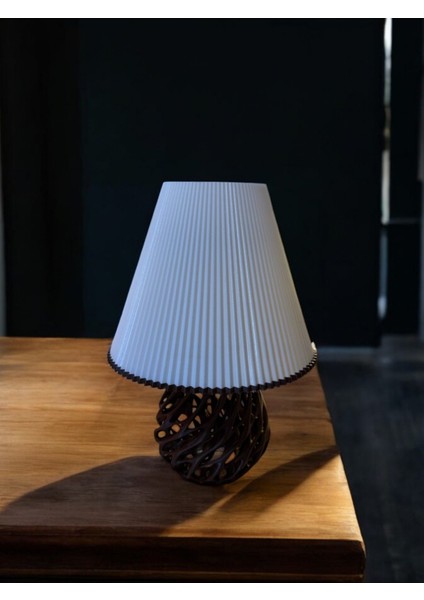 Twıster Model Özel Tasarım Abajur ve Masa Lambası Siyah