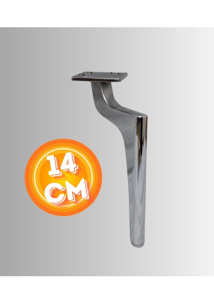 14 cm Metal Zirve Ayak Koltuk Ayağı Mobilya Ayağı Ünite Ayağı Konsol Ayağı Puf Berjer Ayağı