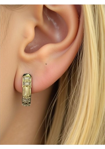 Xuping Taşlı Halka Küpe 01