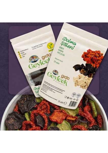 Kurutulmuş Dolma Şöleni (Biber/kabak/patlıcan) 18 Adet modelleri