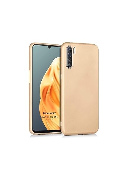 Microsonic Matte Silicone A91 Için Kılıf [A91 ile Uyumlu Kılıf - Gold]