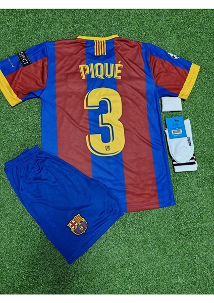 Barcelona 2011 Şampiyonlar Ligi Finali Gerard Pique Çocuk Forması 4'lü Set modelleri