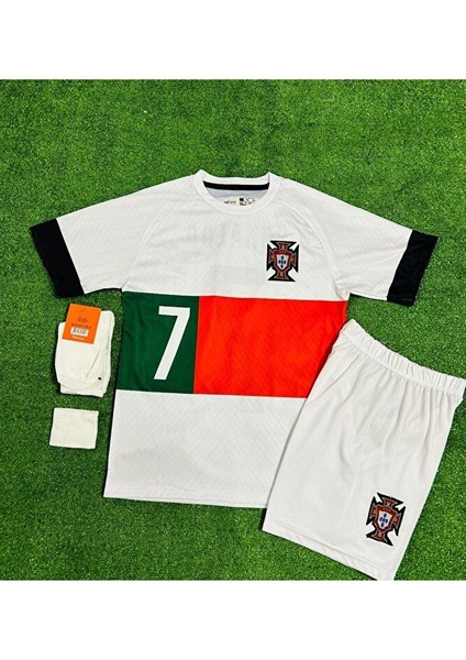 Portekiz 2022-23 Sezon Cristiano Ronaldo Deplasman Çocuk Forması 4'lü Set fırsatları