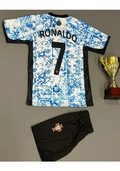 Portekiz 2024/25 Yeni Sezon Cristiano Ronaldo Deplasman Çocuk Forması 3'lü Set