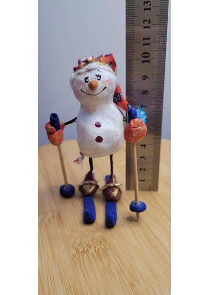 El Yapımı Mavi Kardan Adam Yılbaşı Süsü, Sevimli ve Şık Dekorasyon Seçeneği fiyatları