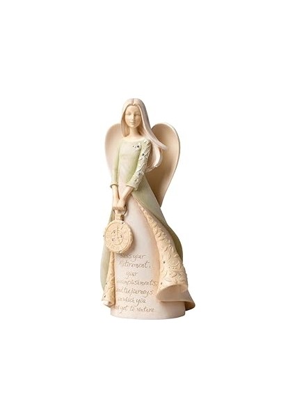 Enesco Temeller Emeklilik Melek Taşı Reçine Heykelcik, 22,8 cm
