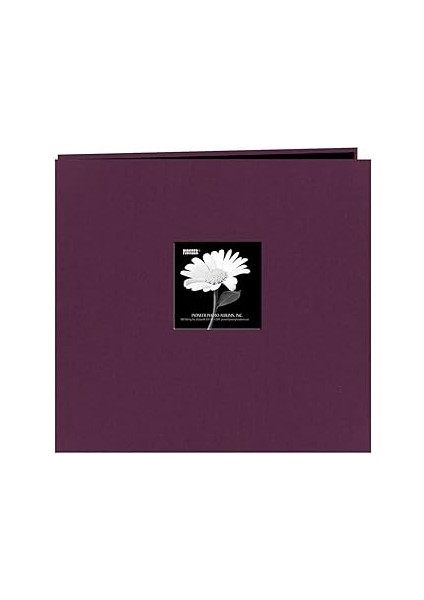 Photo Albums 30,5 x 30,5 cm Kitap, Kumaş Cilt, Pencereli Albüm, Kırmızı, Yaban Mersini Mor,