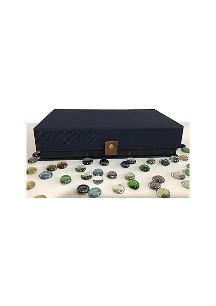 Adalinhome Çok Amaçlı Takı Deri Kaplamalı Kutu Lacivert