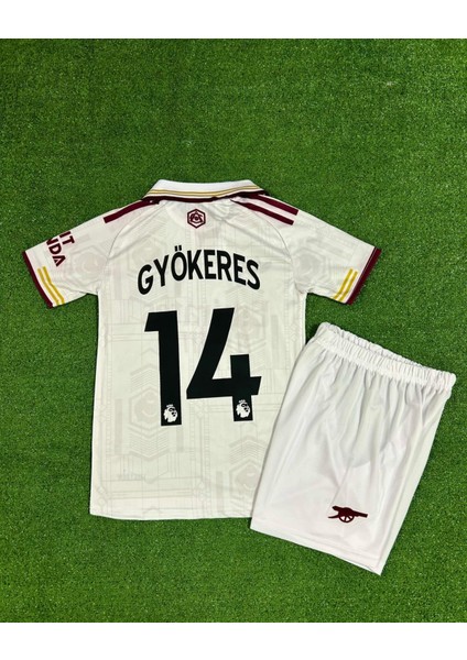 Arsenal 2025/26 Yeni Sezon Viktor Gyökeres Deplasman Çocuk Forması (Beyaz) fiyatları