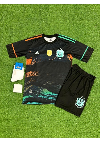 Arjantin Milli Takım Lionel Messi Çocuk Forması 4'lü Set(Siyah) fırsatları