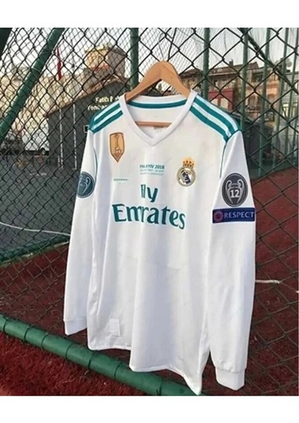 R.madridd 2018 Kiev Şampiyonlar Ligi Finali Cristiano Ronaldo Forması (Uzun-Kol) fırsatları