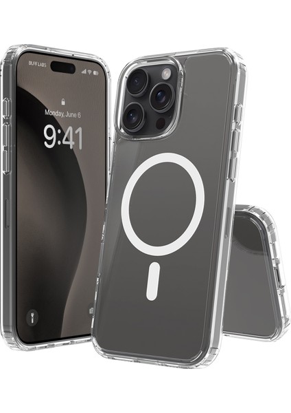 Apple Iphone 16 Pro Kılıf Magsafe Şarj Özellikli Şeffaf Sert Pc Kapak