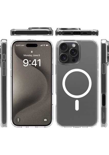 Apple Iphone 16 Pro Kılıf Magsafe Şarj Özellikli Şeffaf Sert Pc Kapak