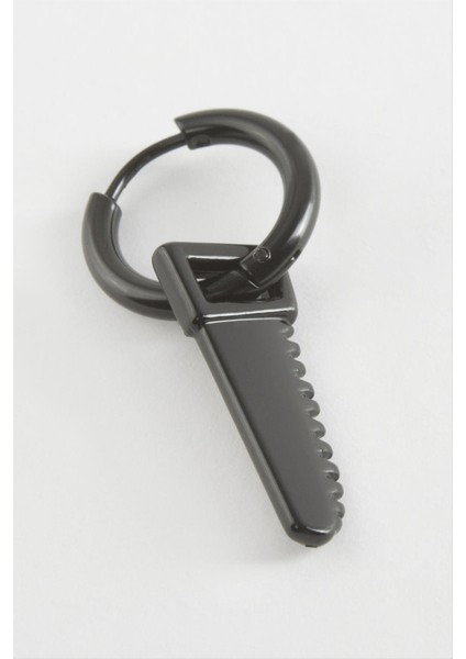 Testere Erkek Çelik Küpe