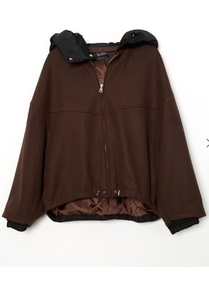 Kaşe Kaban Siyah Kapuşon Kahve fiyatları