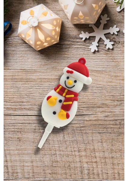 Renkli 4'lü Kardan Adam Silikon Pasta Üstü Yılbaşı Süsü Seti fiyatları