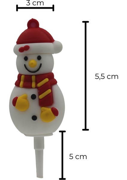 Renkli 4'lü Kardan Adam Silikon Pasta Üstü Yılbaşı Süsü Seti modelleri