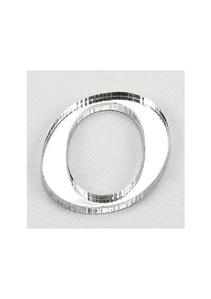 Parti̇ Vi̇tri̇ni̇ Pleksi Ayna O Harfi Gümüş Renk 3 cm