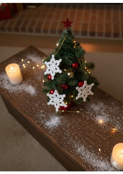 Beyaz Kar Tanesi Süsleri, Yılbaşı ve Parti Dekorasyonu Için 4'lü Set fiyatları