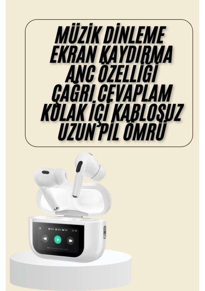 Dokunmatik Ekranlı Bluetooth Kulaklık Tws Ios Android Tüm Telefonlara Uyumlu Kulaklık