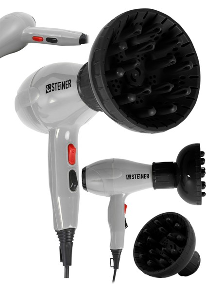 3800 Watt Professional Saç Kurutma Makinesi Ac Motor Fön Makinesi + Difüzör + 2 Adet Başlık