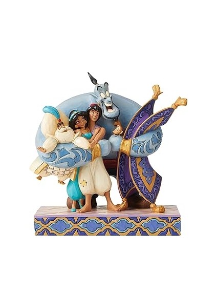 Enesco Traditions Group Hug Aladdin Figürü, Çok Renkli