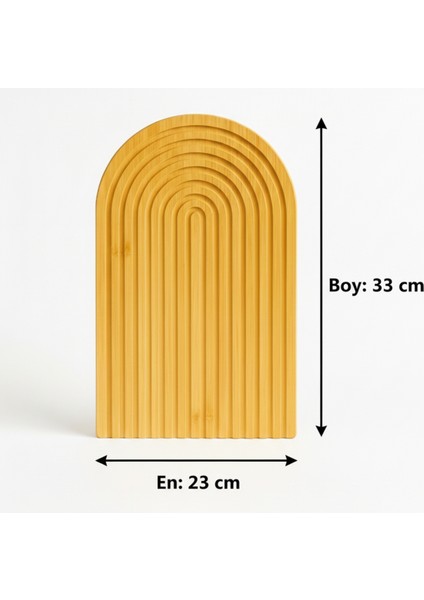Arch Form 3’lü Sunum Seti + Yumurta Tuzluk – Ahşap Efektli Modern Dekor Paneli fiyatları