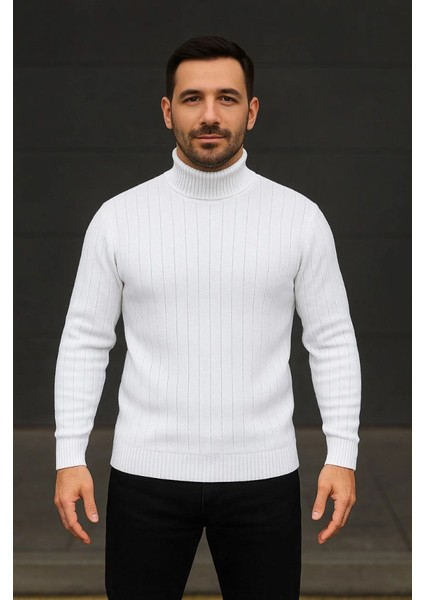Mdb Erkek Fitilli Triko Kazak 3lü Et Beyaz Bordo Iyah Regular Balıkcı Yaka Tam Boğazlı Triko Eti Odeli Kazak fırsatları