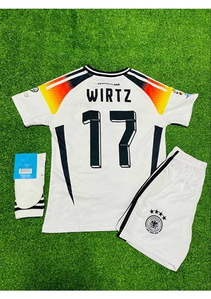 Almanya Euro 2024 Florian Wirtz Iç Saha Çocuk Forması 3'lü Set