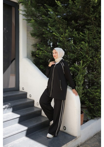 Kadın Tesettür Eşofman Takımı Fermuarlı & Alt Üst Takım 498