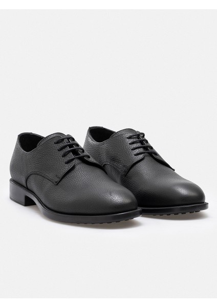 Ayakkabı Siyah Hakiki Floater Deri El Yapımı Noktalı Konfor Tabanlı Klasik Erkek Ayakkabı
