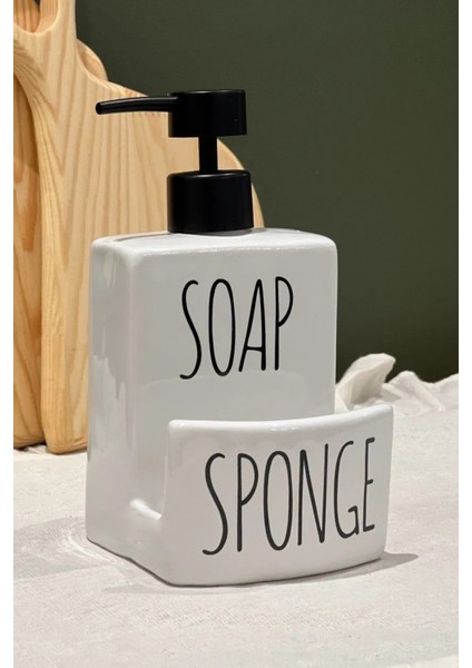 Mutfak Banyo Mutfak Sıvı Katı Sabunluk Beyaz 500 Ml