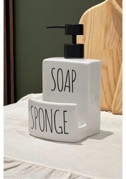 Mutfak Banyo Mutfak Sıvı Katı Sabunluk Beyaz 500 Ml