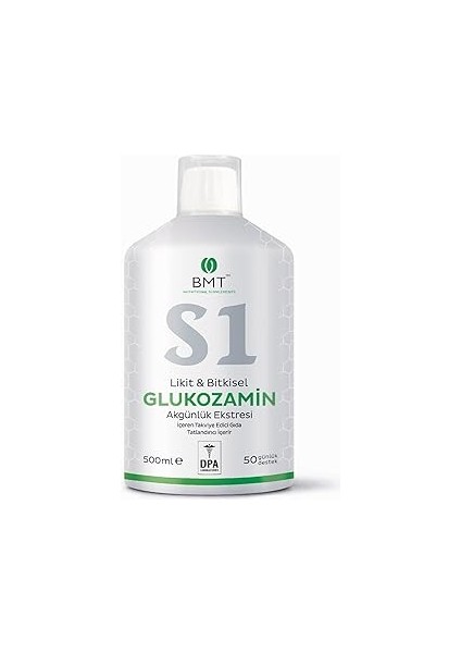 Bmt S1 Glukozamin, Likit & Bitkisel Glukozamin ve Akgünlük Ekstresi 500 ml