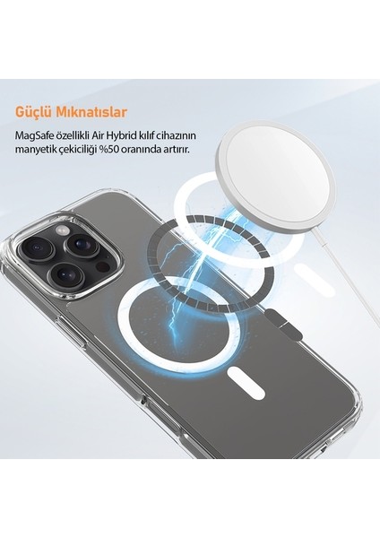 Apple Iphone 16 Pro Max Kılıf Magsafe Şarj Özellikli Şeffaf Sert Pc Kapak indirimleri