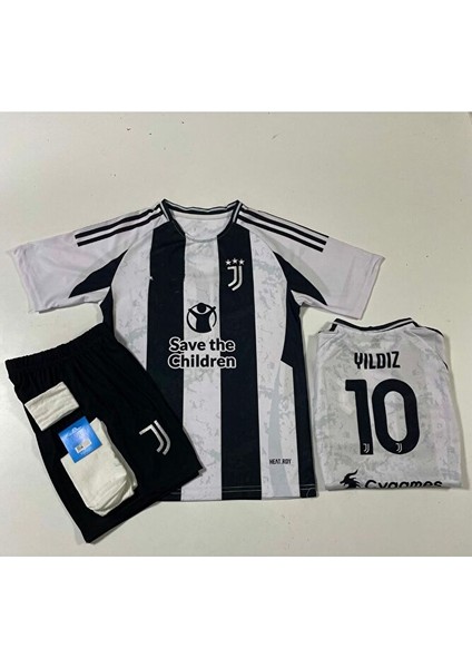 Juventuss 2024-25 Yeni Sezon Kenan Yıldız Iç Saha Çocuk Forması 4'lü Set (10) modelleri