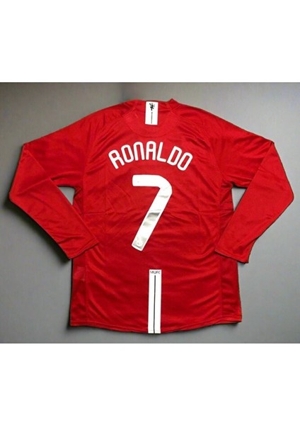 Cristiano Ronaldo Moskova 2008 Sezonu Manchester/united Uzun Kollu Kırmızı Yetişkin Forması
