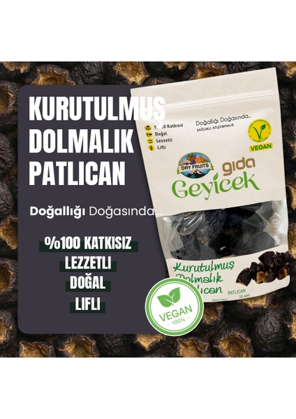 Kurutulmuş Dolmalık Patlıcan (18 Adet) fiyatları