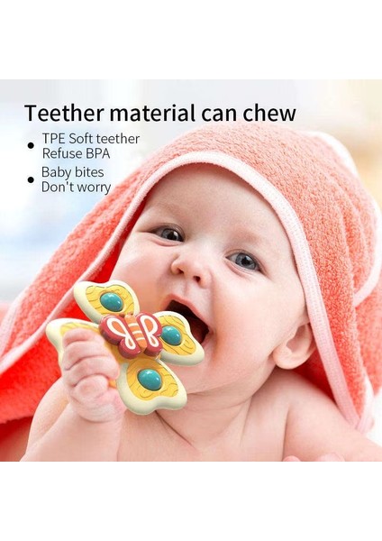 3'lü Vantuzlu Bebek Dönencesi, Eğitici Oyuncak, Diş Kaşıyıcı