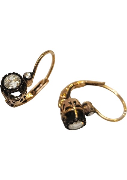 Elmas Tek Taş Küpe 8 Ayar Altın Hd Videolu