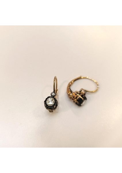 Elmas Tek Taş Küpe 8 Ayar Altın Hd Videolu modelleri