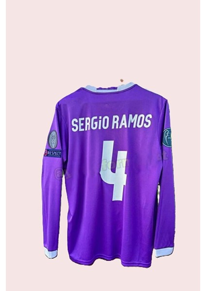 Sergio Ramos R,e,a,l M,a,d,r,id, 2017 Final Cardiff Efsane Uzun Kollu Yetişkin Forması