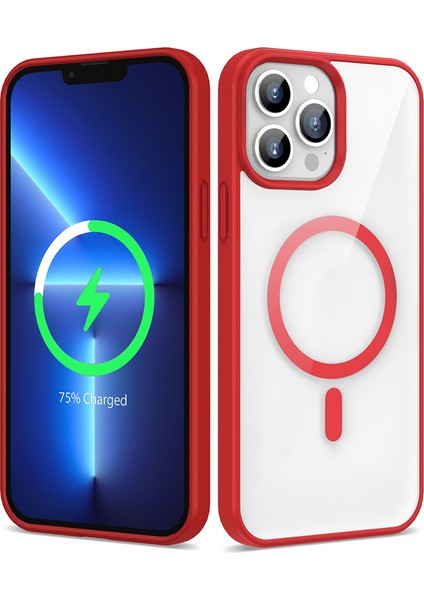 Apple iPhone 13 Pro Kılıf M-Safe Wireless Şarj Özellikli Silikon Zore Ege Kapak