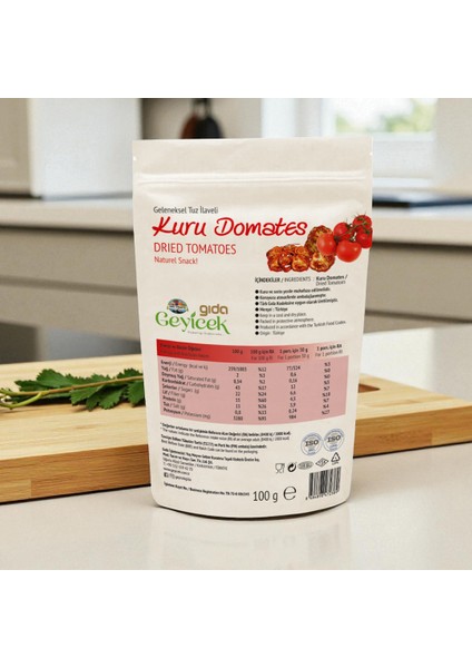 Kurutulmuş Domates (Geleneksel Tuz Ilaveli) 100 gr modelleri